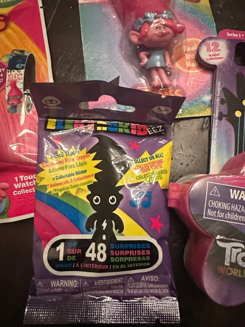 Trolls Pink Poppy Figure & Collectible Pack Bundle